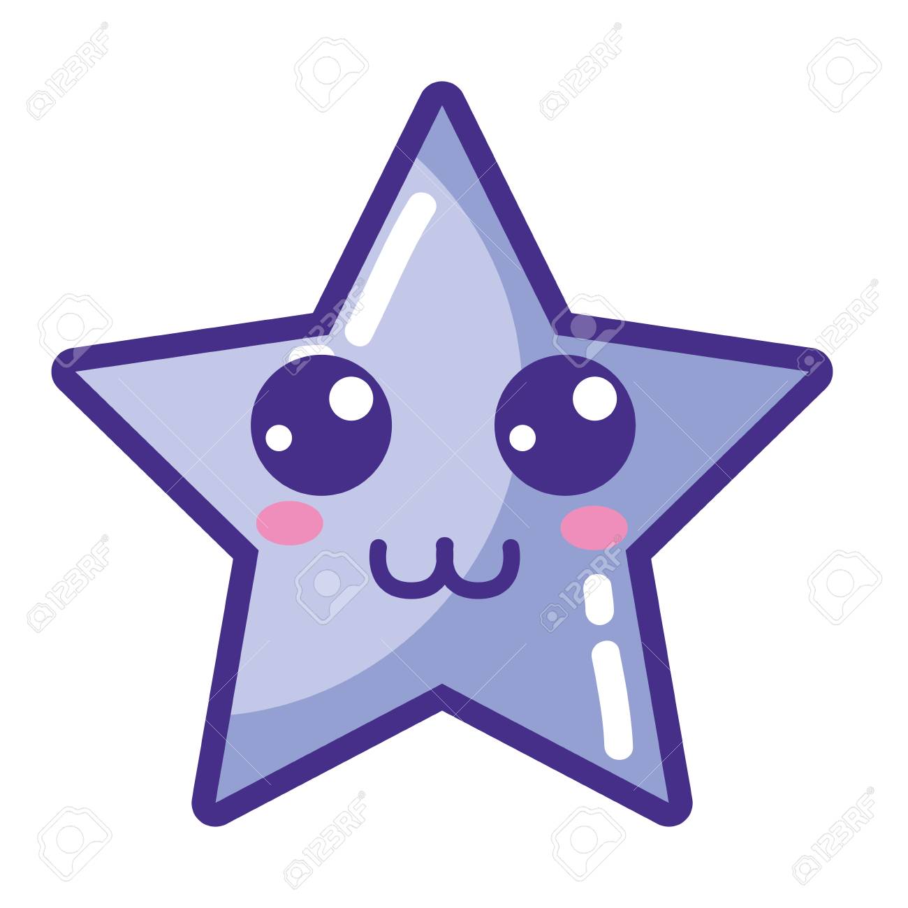 かわいい幸せ星キラキラ ベクトル図のイラスト素材 ベクタ Image