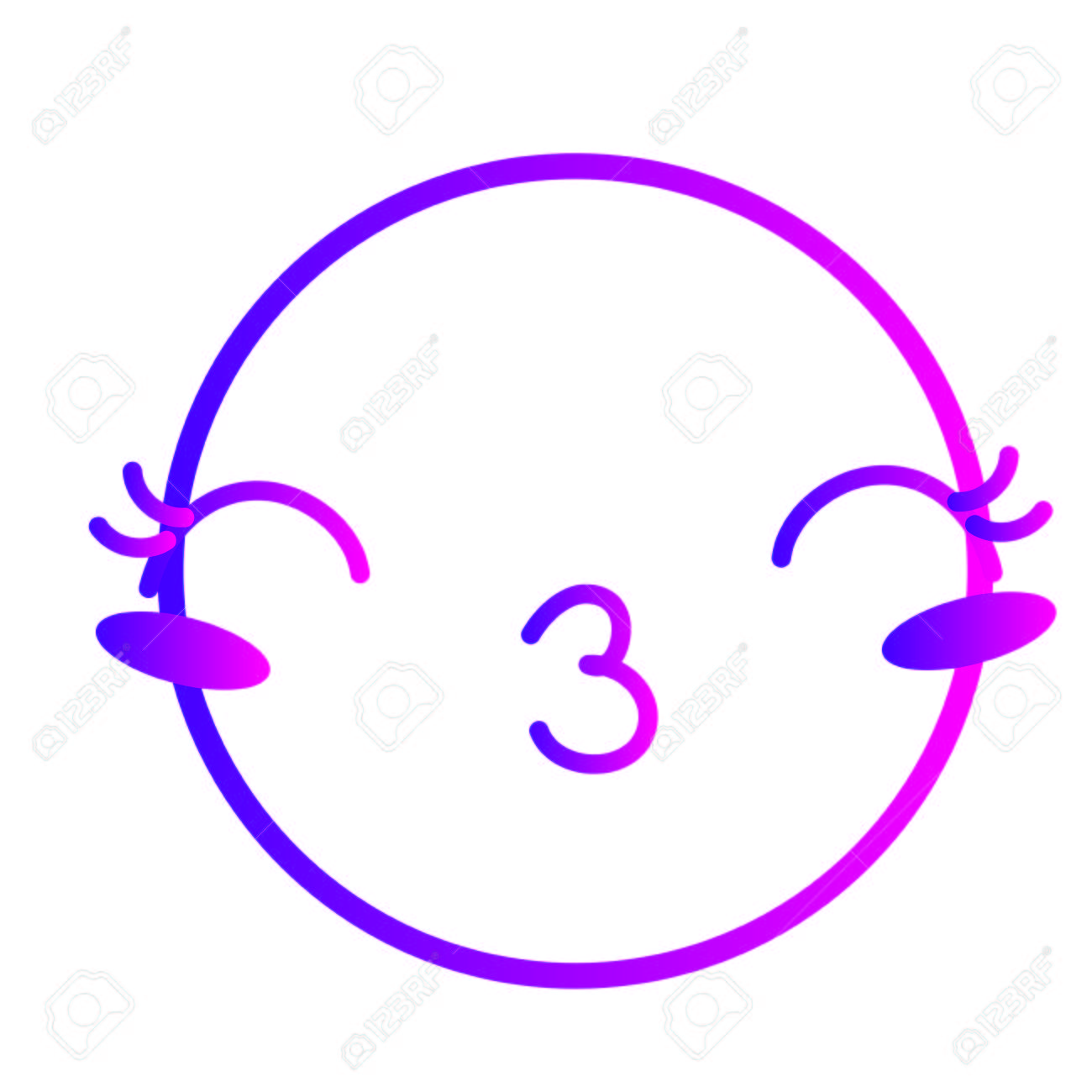 漫画の顔絵文字似顔絵と文字のテーマ分離デザイン ベクトル イラスト のイラスト素材 ベクタ Image