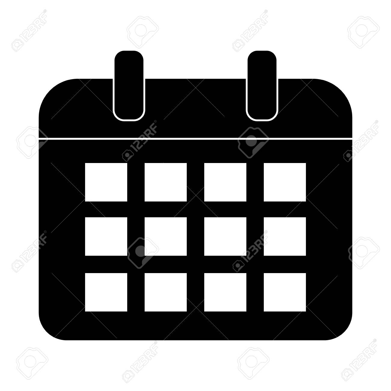 calendar of planner time and event theme isolated design vector