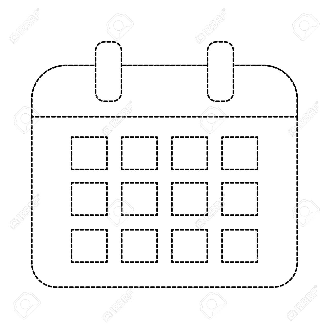 calendar of planner time and event theme isolated design vector