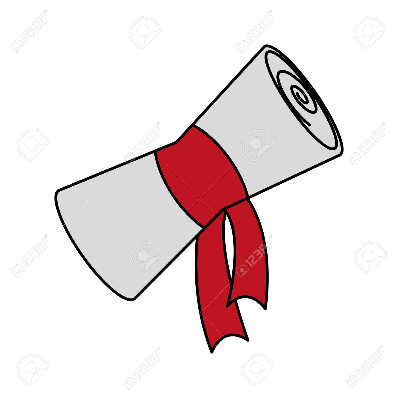 卒業大学卒業証書と教育テーマ孤立デザイン ベクトルイラスト のイラスト素材 ベクタ Image 9063