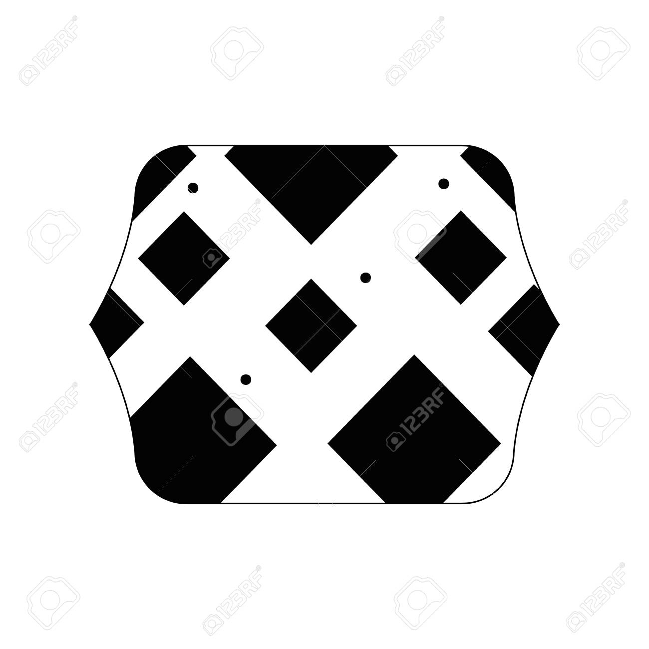 メンフィスグラフィックスタイルの背景ベクトルイラストを持つ輪郭線四角形のイラスト素材 ベクタ Image