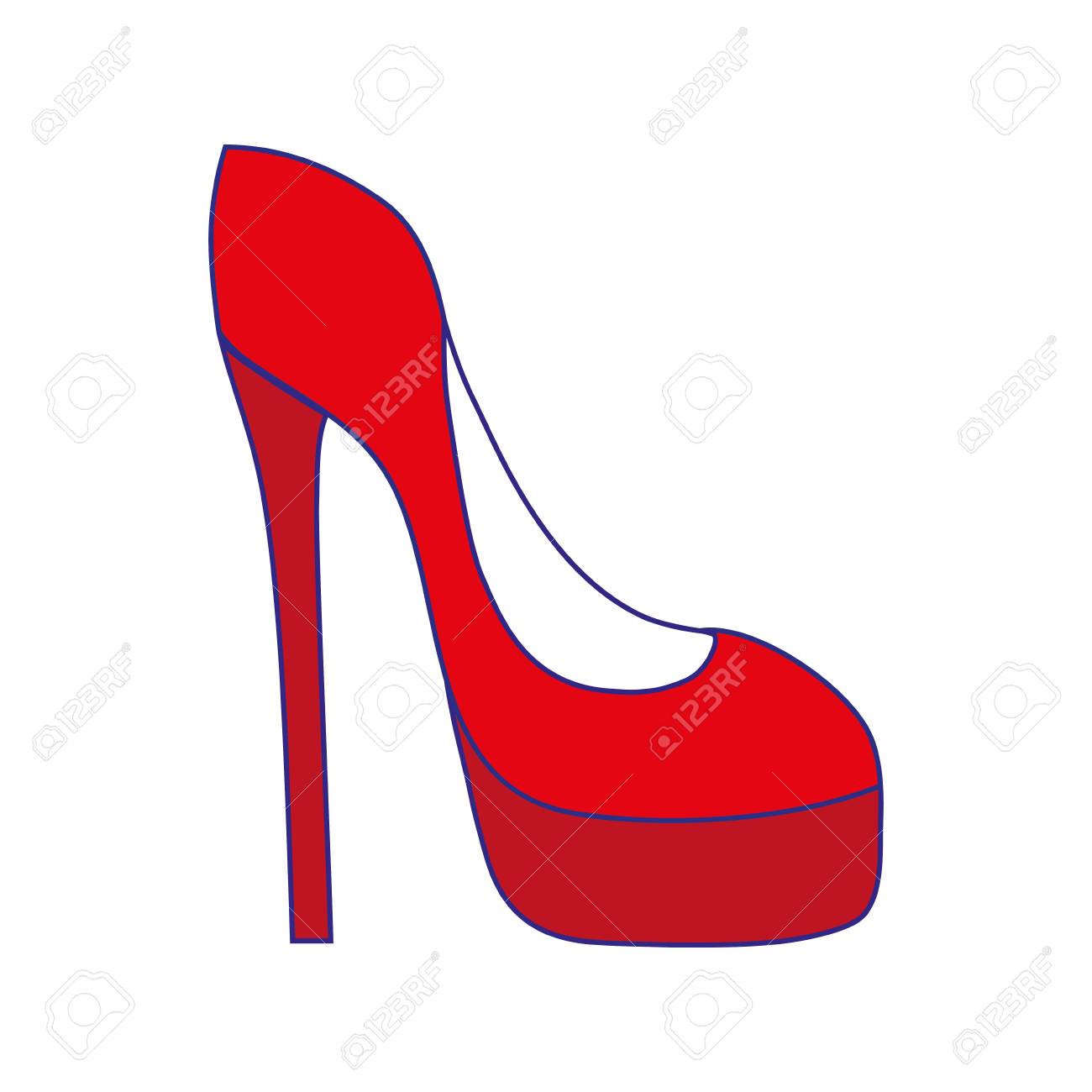 Red High Heel Shoes Illustration Royalty Free Cliparts Vectors And Stock Illustration Image
