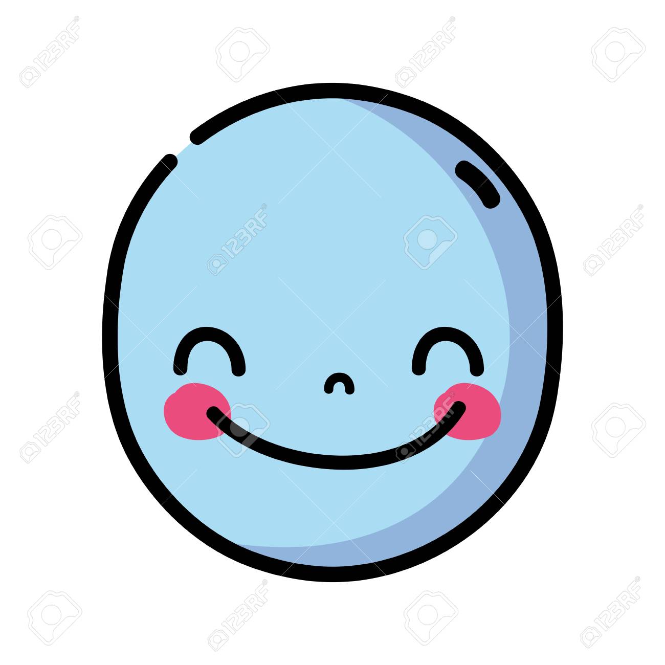 表情ベクトルイラスト可愛い可愛い嬉しい顔 のイラスト素材 ベクタ Image