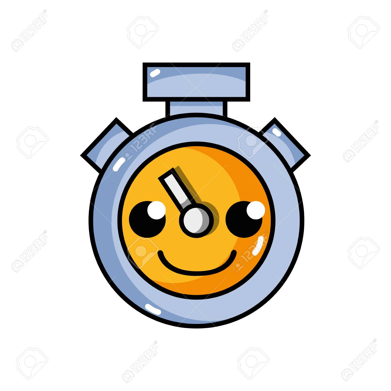 幸せでかわいいクロノメーターオブジェクト可愛いベクトルイラストのイラスト素材 ベクタ Image