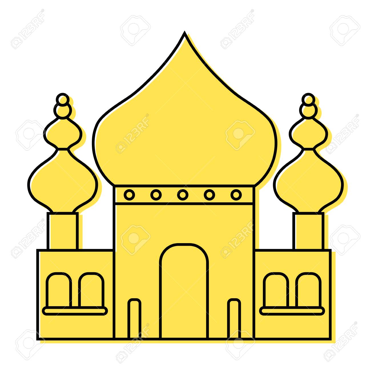 インド旅のタージマハルの色付きバケトルイラストのイラスト素材 ベクタ Image インド旅のタージマハルの色付きバケトルイラストのイラスト素材 ベクタ Image