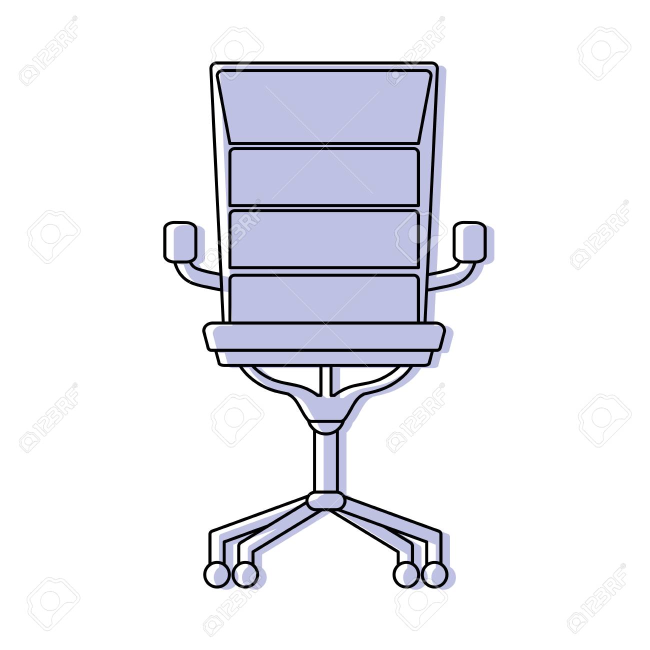 Color Silla Oficina Estilo Objeto Vector Ilustración De Diseño ... Color Silla Oficina Estilo Objeto Vector Ilustración De Diseño ...