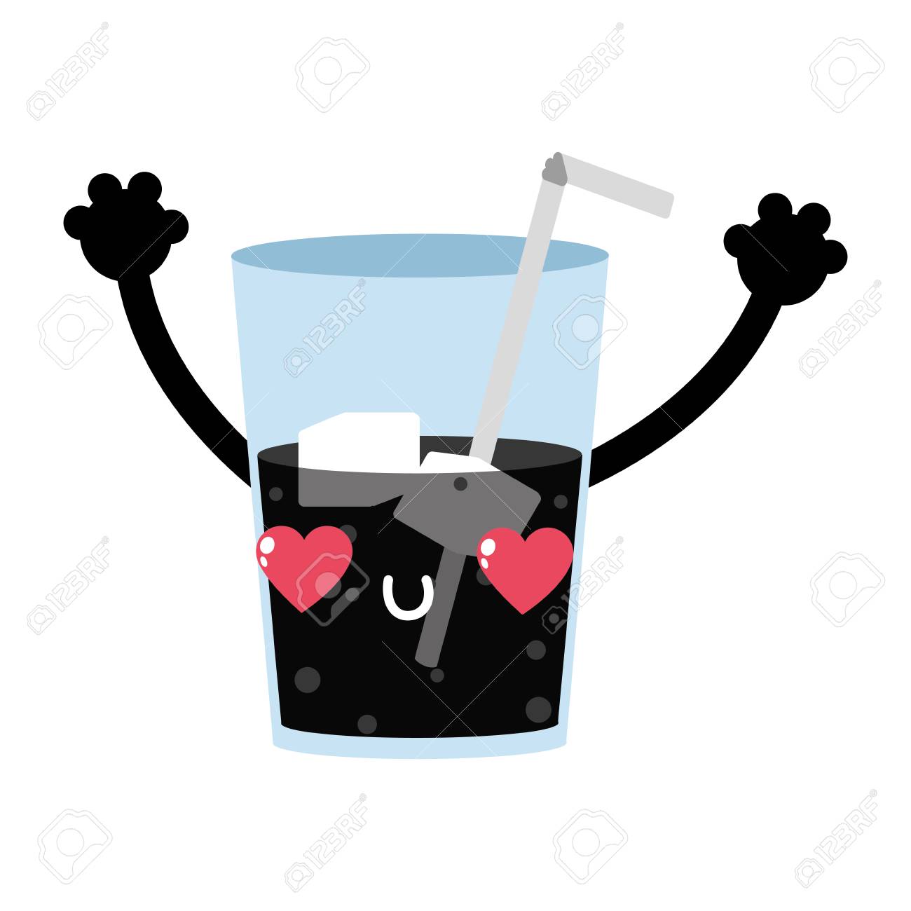 ドリンク飲料 コーラ テーマ分離デザイン ベクトル イラストのソーダのイラスト素材 ベクタ Image