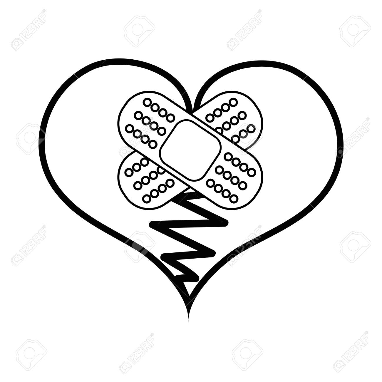 Featured image of post Broken Band Aid Drawing Band aid plaster icon with heart