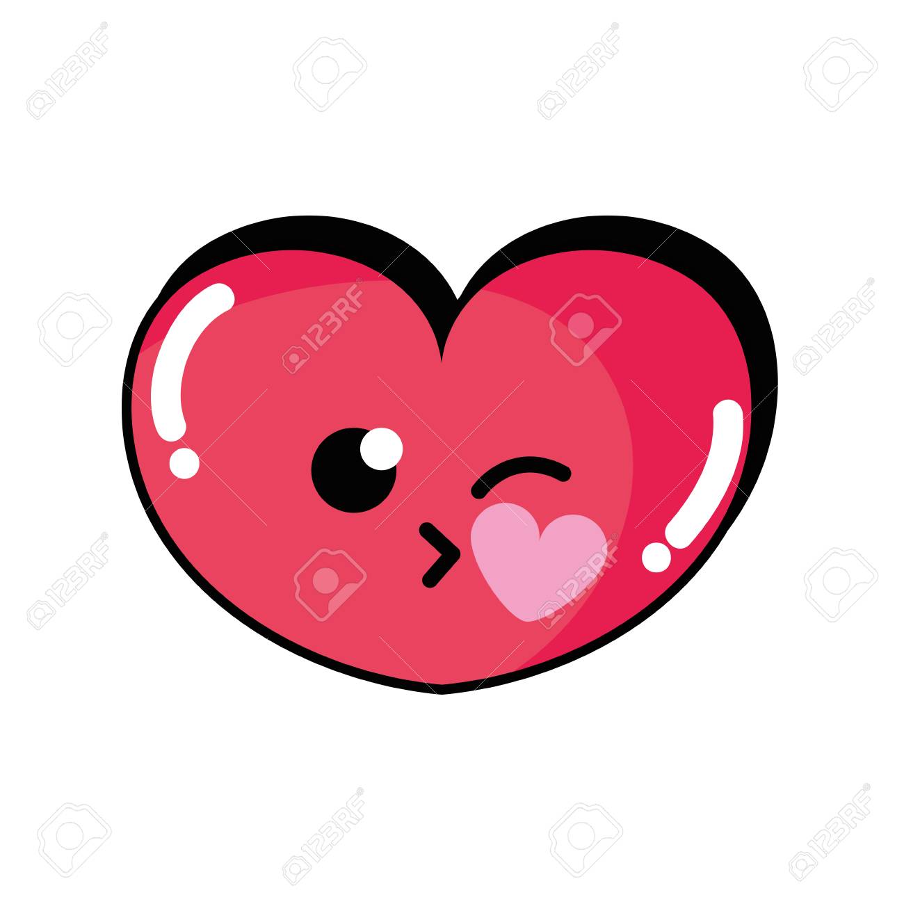 Cute Heart With Kiss Cartoon Vector Illustration Royalty Free Cliparts Vectors And Stock Illustration Image Cute Heart With Kiss Cartoon Vector Illustration Royalty Free Cliparts Vectors And Stock Illustration Image