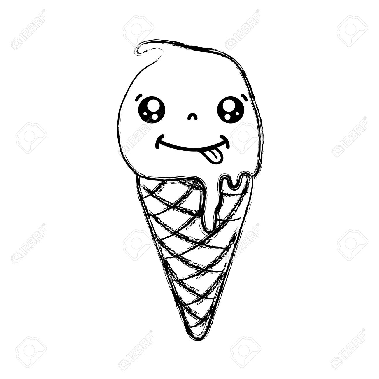 コルネットベクトルイラストで可愛い図面白いアイスクリームのイラスト素材 ベクタ Image コルネットベクトルイラストで可愛い図面白いアイスクリームのイラスト素材 ベクタ Image