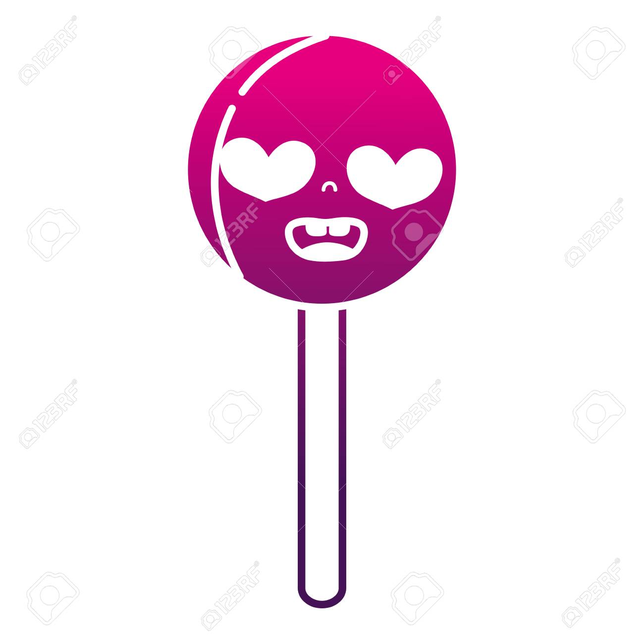 シルエット驚きの楕円形の氷ロリーベクトルイラストのイラスト素材 ベクタ Image