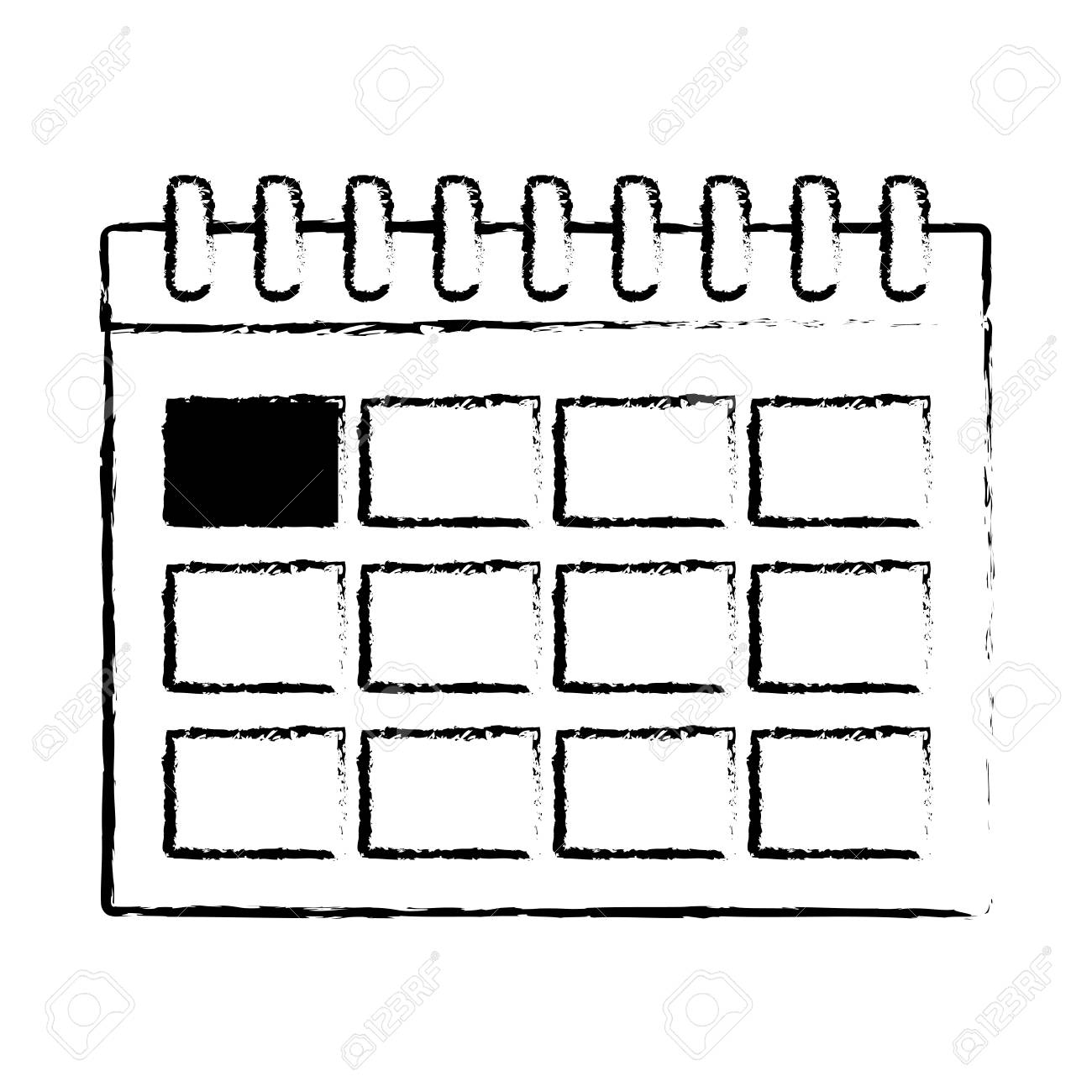 calendar of planner time and event theme isolated design vector