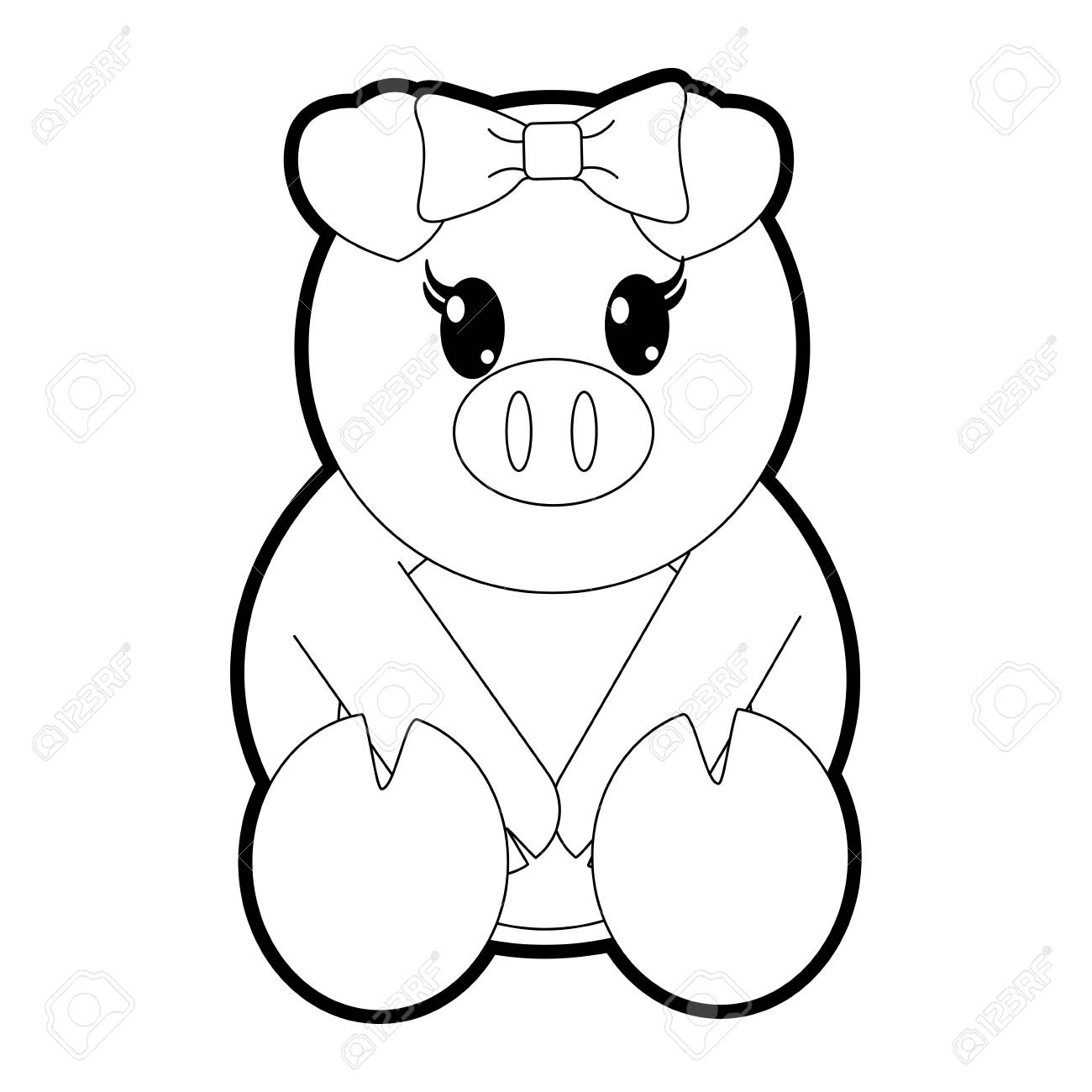 Featured image of post View 18 Cute Pig Clipart Outline