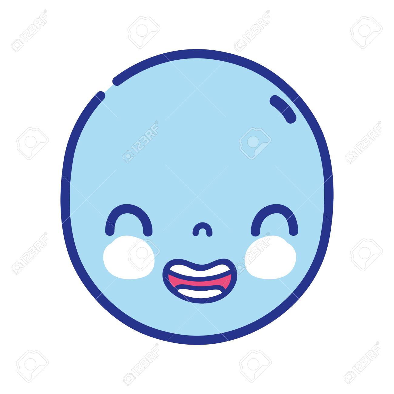 フルカラー可愛い可愛い笑顔表現ベクトルイラスト のイラスト素材 ベクタ Image