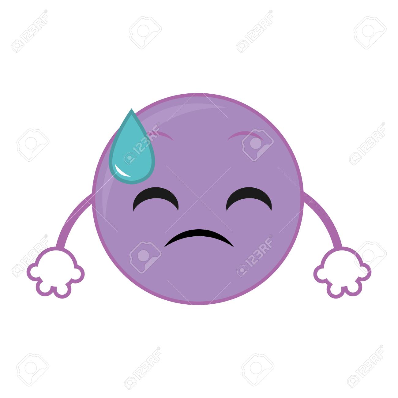 腕ベクトルイラストで汗をかく絵文字顔の表情 のイラスト素材 ベクタ Image 腕ベクトルイラストで汗をかく絵文字顔の表情 のイラスト素材 ベクタ Image