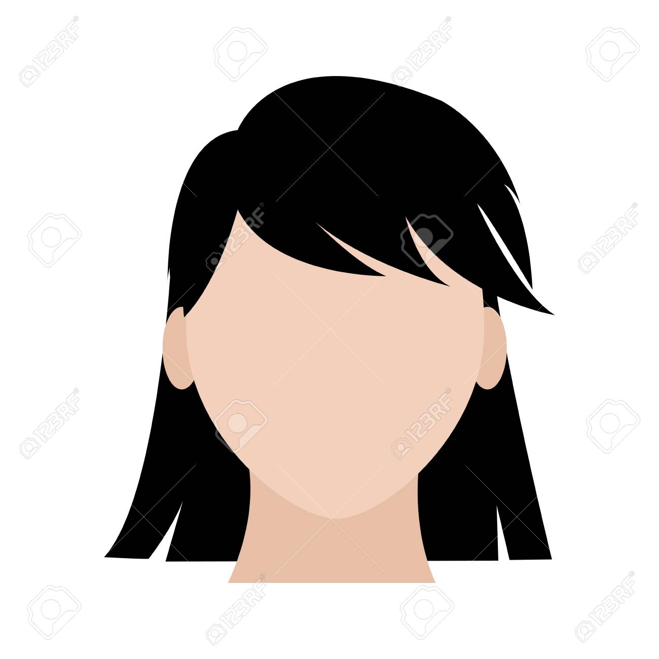 Avatar Of A Faceless Woman Vector Illustration Royalty Free Cliparts Vectors And Stock Illustration Image