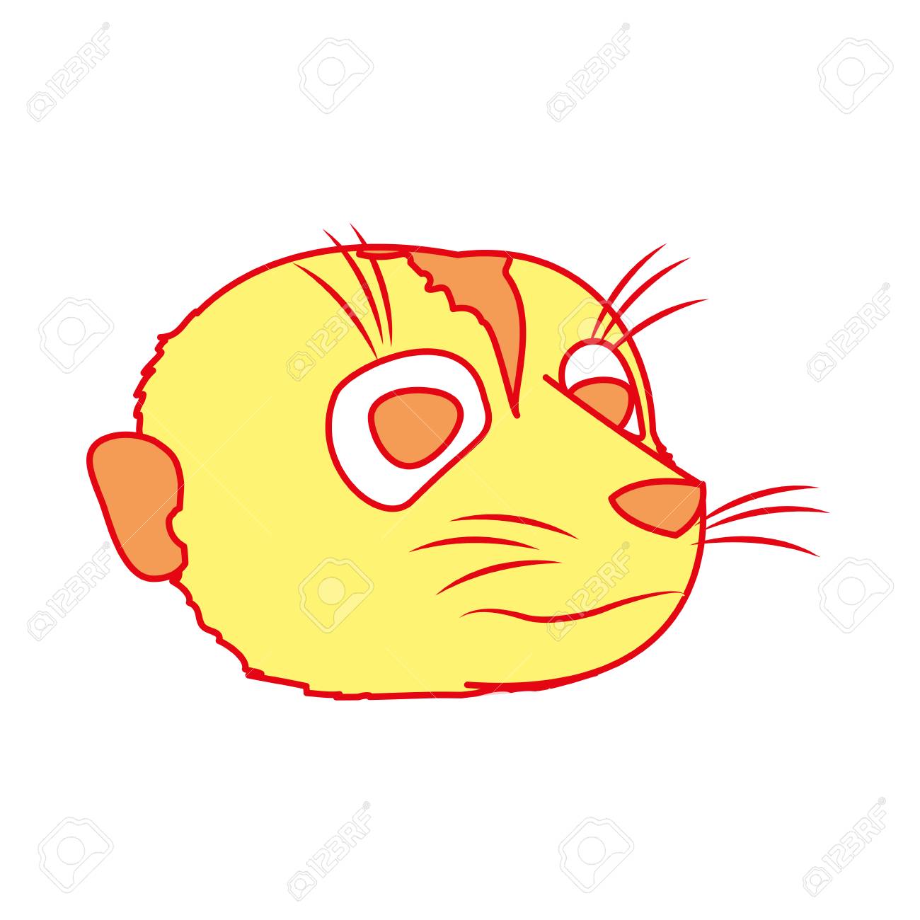 デュオカラーかわいいミーアキャットヘッド野生動物ベクターイラスト デュオカラーかわいいミーアキャットヘッド野生動物ベクターイラスト