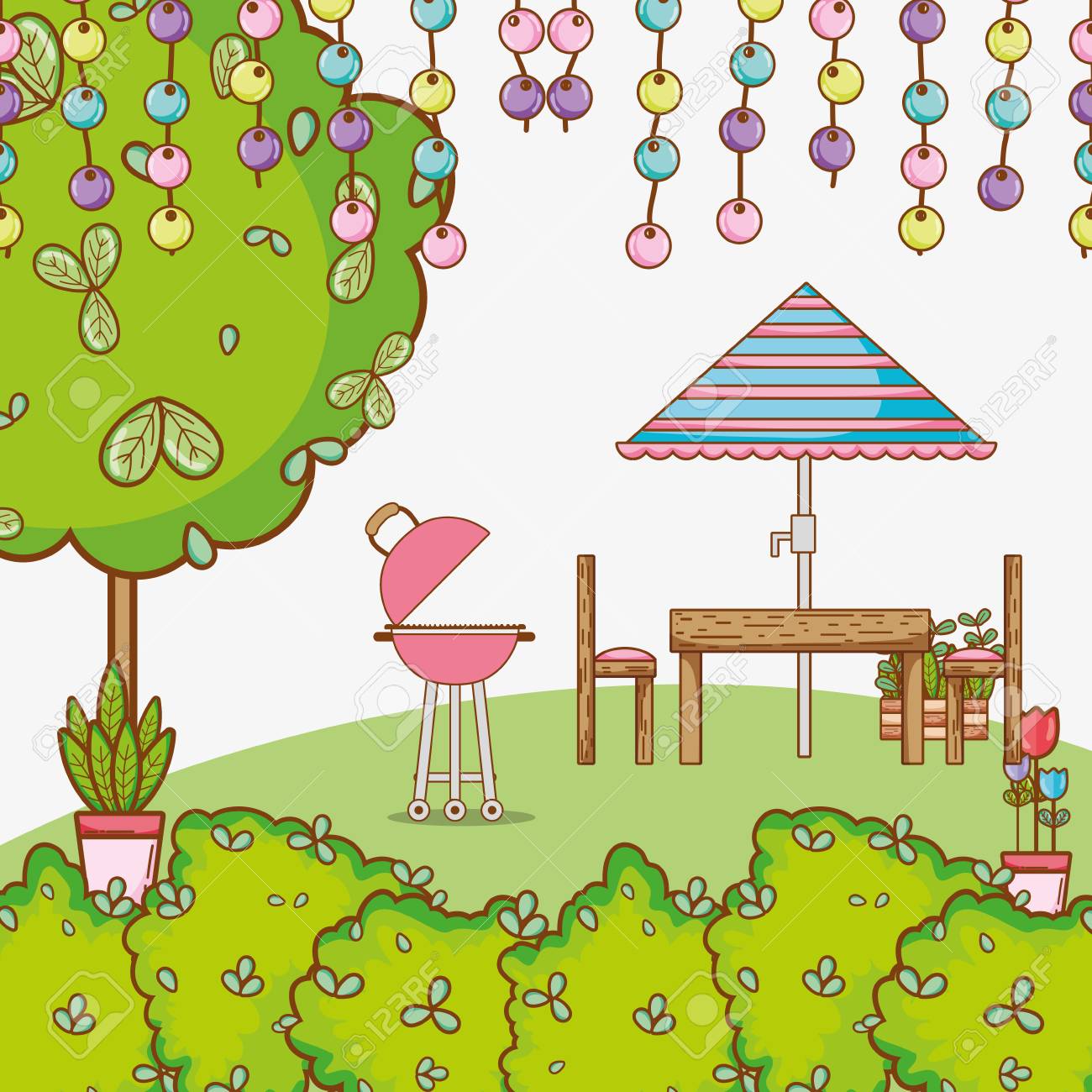 Garden Design Cartoon