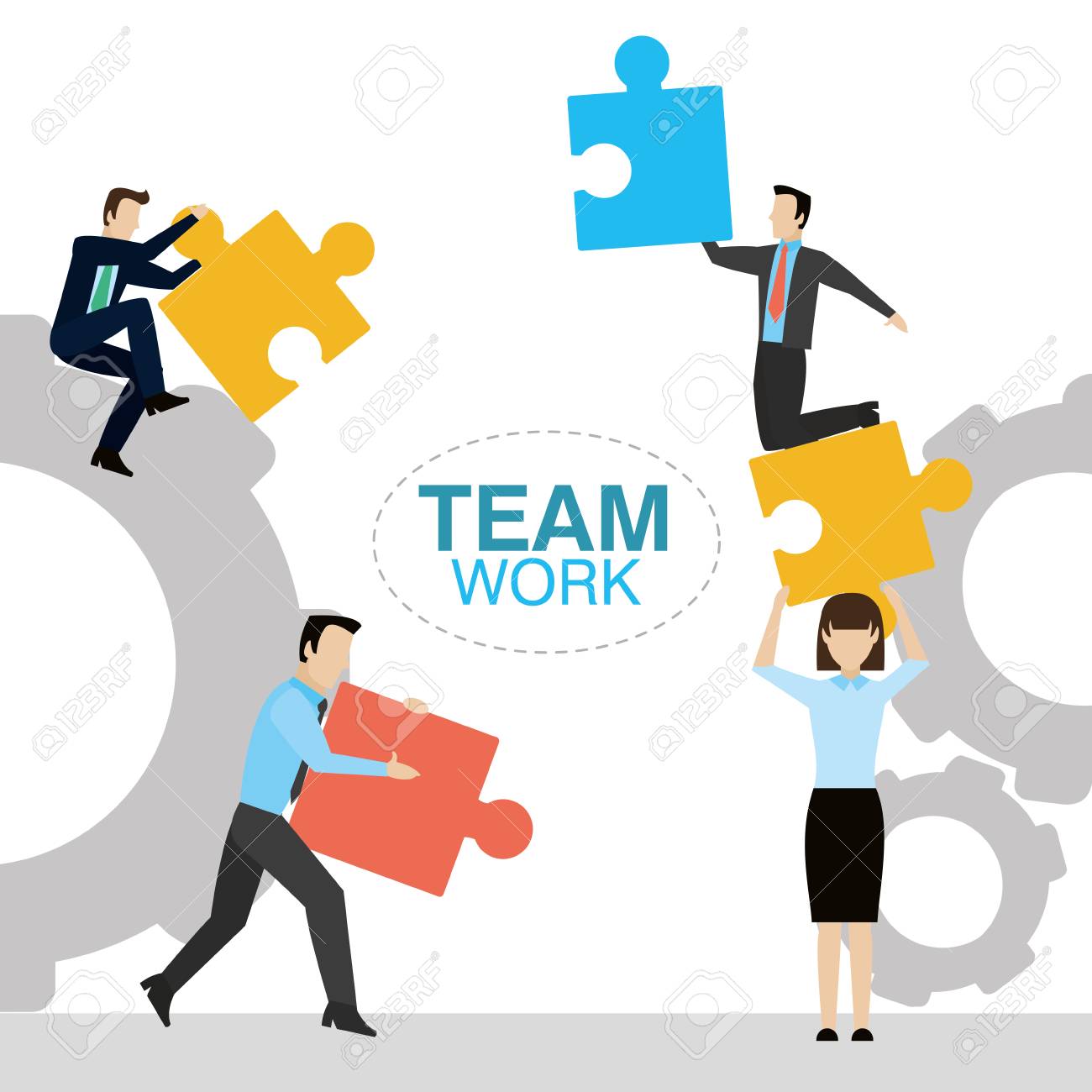 Business People Working Together Vector Illustration Graphic Royalty Free Cliparts Vectors And Stock Illustration Image 100995969