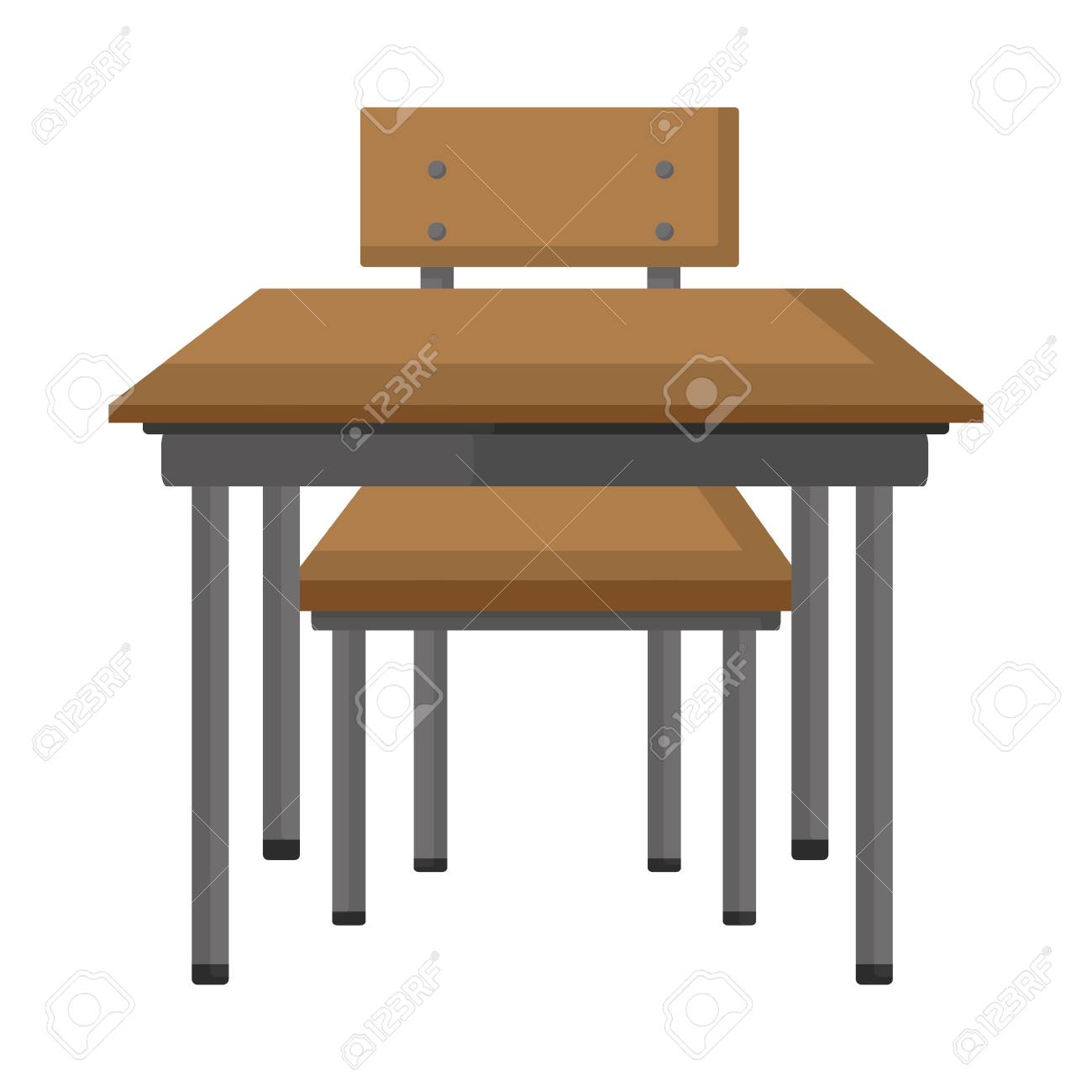 Front Wood School Desk Education Vector Illustration Royalty Free SVG,  Cliparts, Vectors, and Stock Illustration. Image 103220776., image size:1300x1300