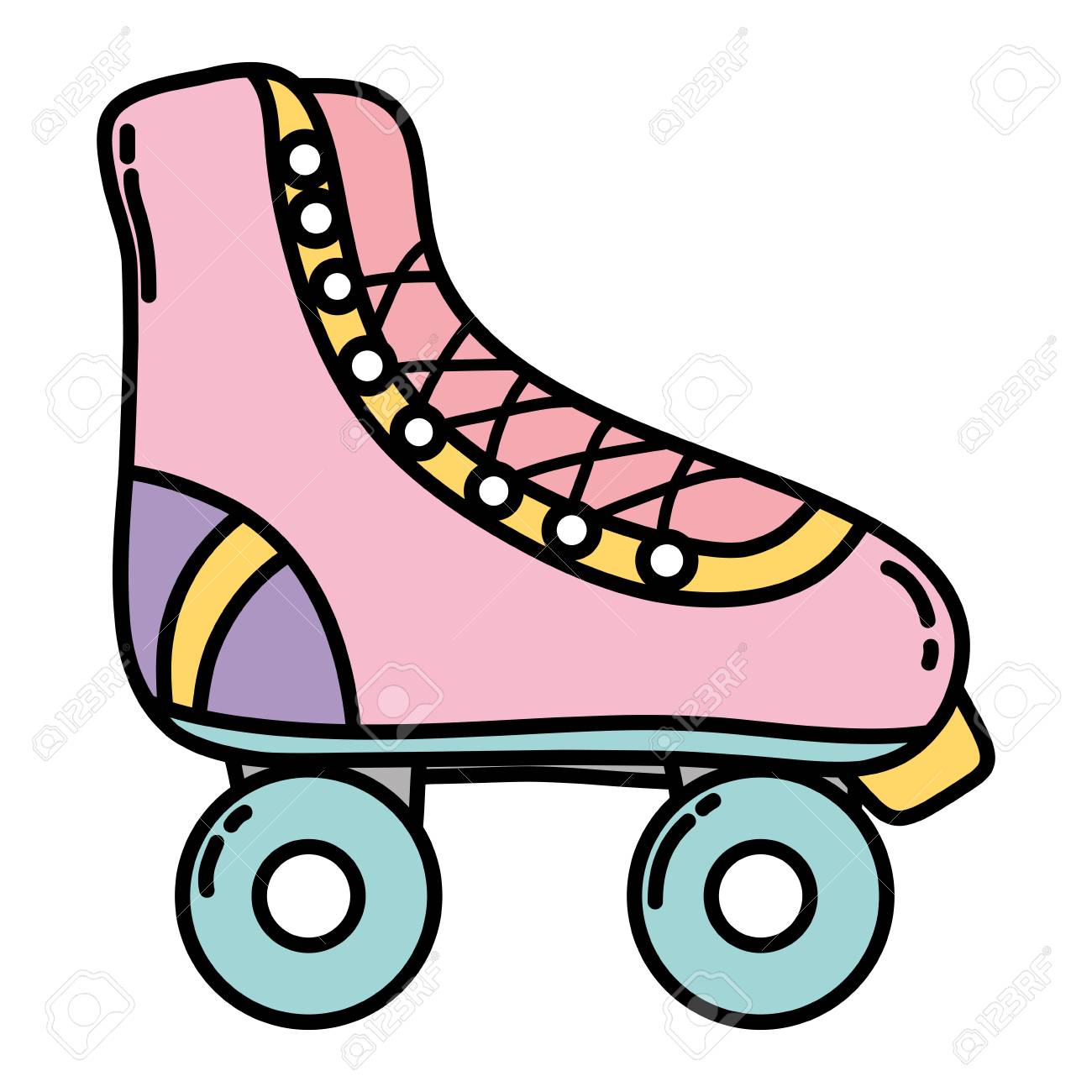 skating shoes vector