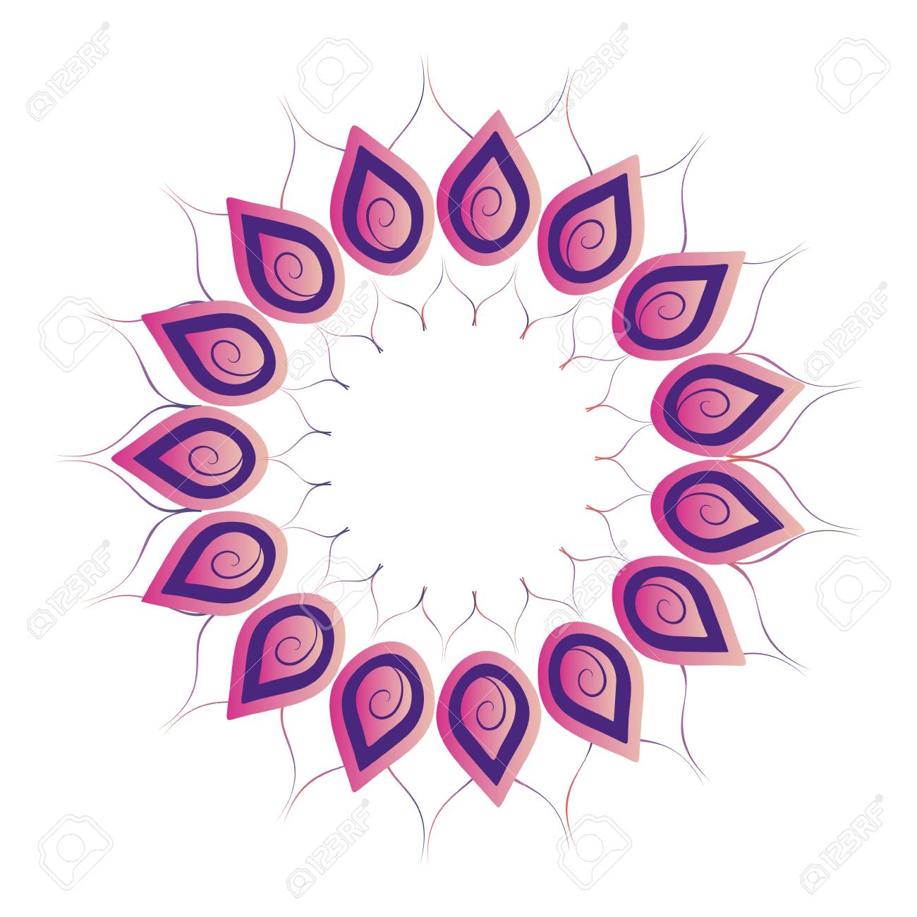 Mandala Buddhist Symbol Isolated Vector Illustration Graphic