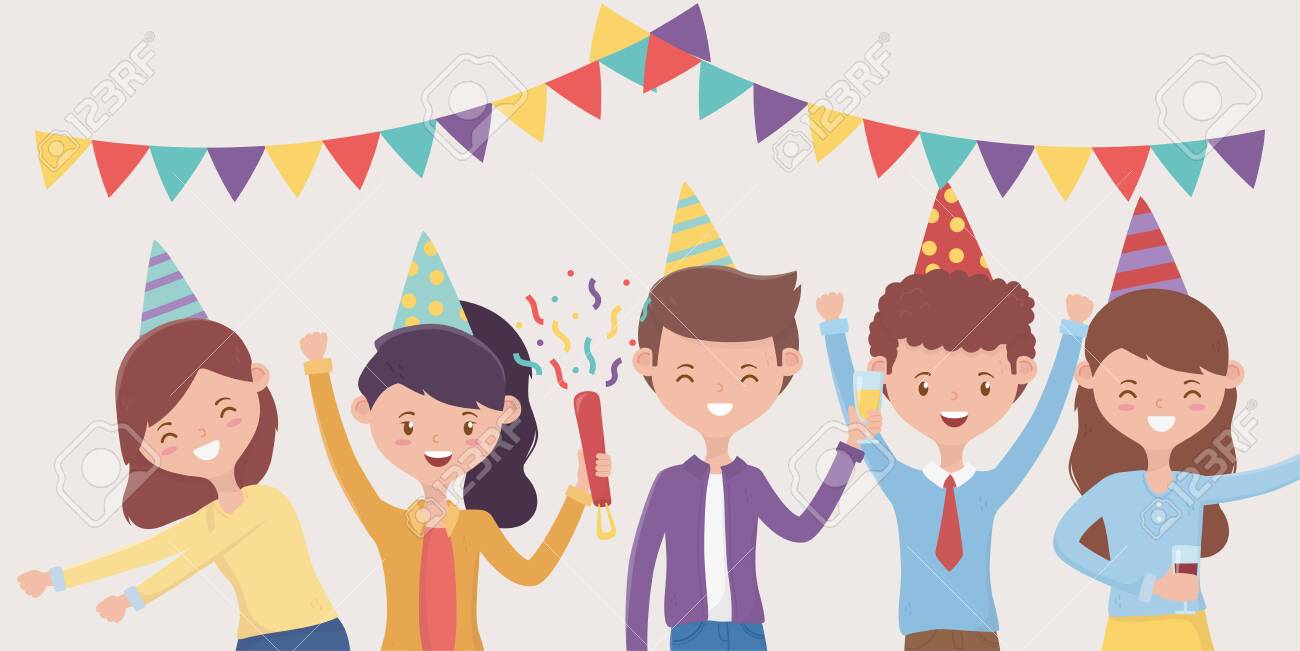 Group People Dancing Celebrating Party Royalty Free SVG, Cliparts ...