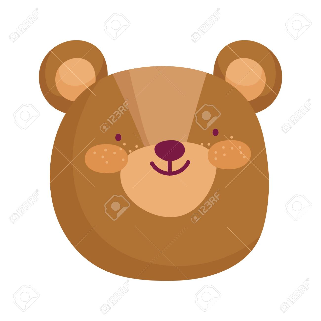 teddy bear face cartoon