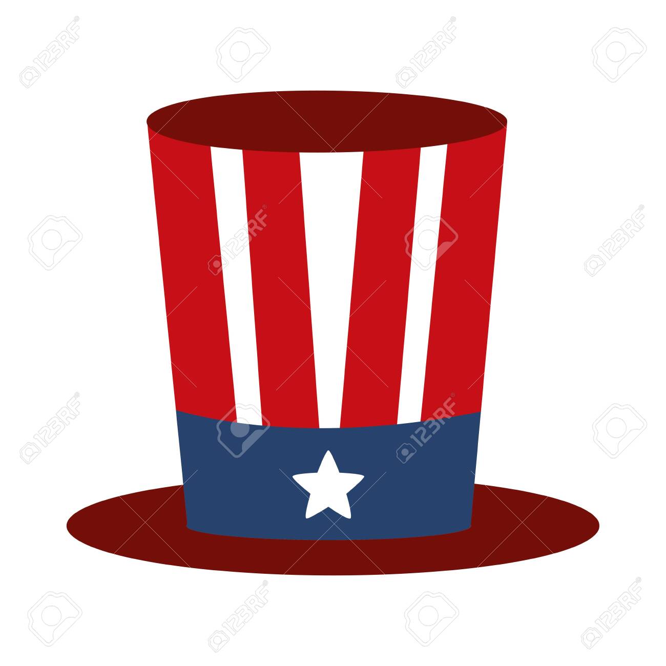 american flag top hat