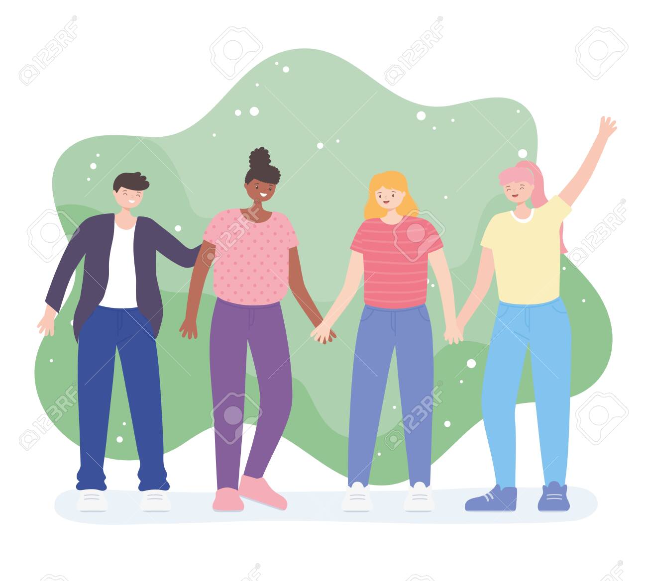 People Together, Young Persons Friendship, Male And Female Cartoon Characters Vector Illustration Royalty Free SVG, Cliparts, Vectors, And Stock Illustration. Image 154417220. People Together, Young Persons Friendship, Male And Female Cartoon Characters Vector Illustration Royalty Free SVG, Cliparts, Vectors, And Stock Illustration. Image 154417220.
