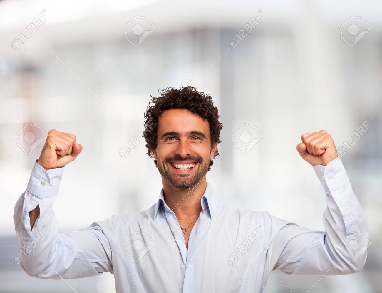 Portrait Of A Very Happy Man Stock Photo, Picture And Royalty Free Image.  Image 32258773.
