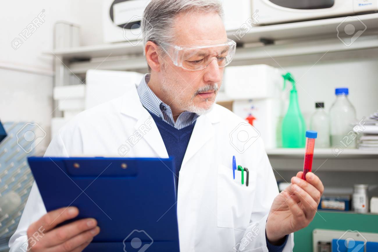 Scientist At Work In A Laboratory Stock Photo, Picture And Royalty Free  Image. Image 35444703.