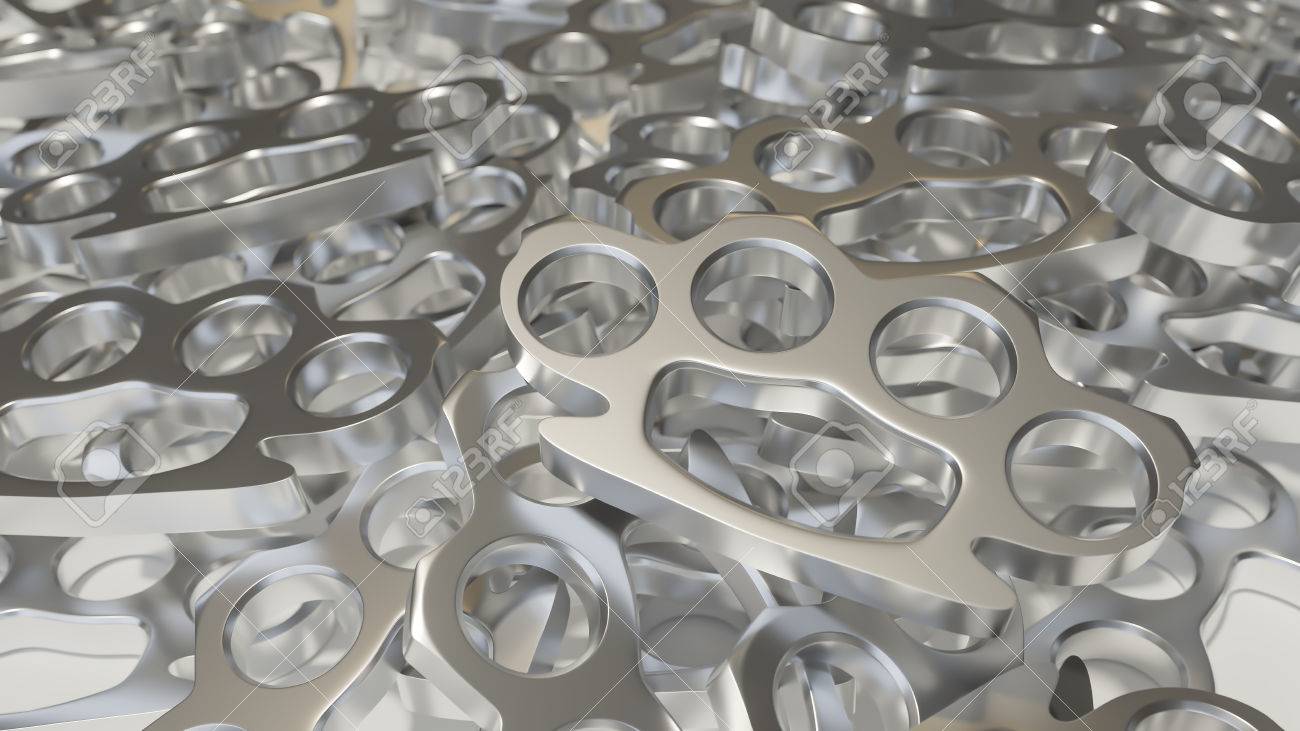 ナックル ダスターの大規模な山 この画像は 3 D の図です の写真素材 画像素材 Image