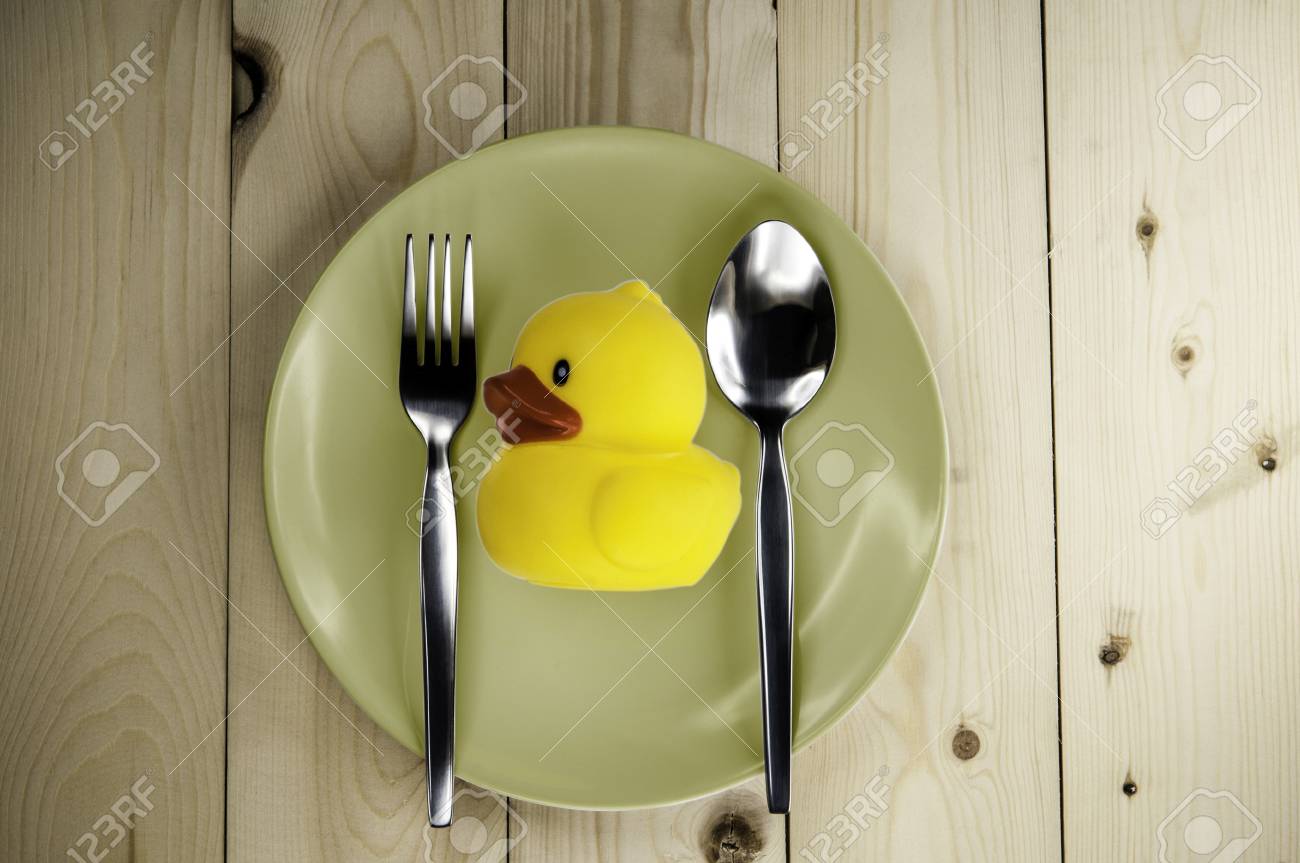 wooden toy plates and cutlery