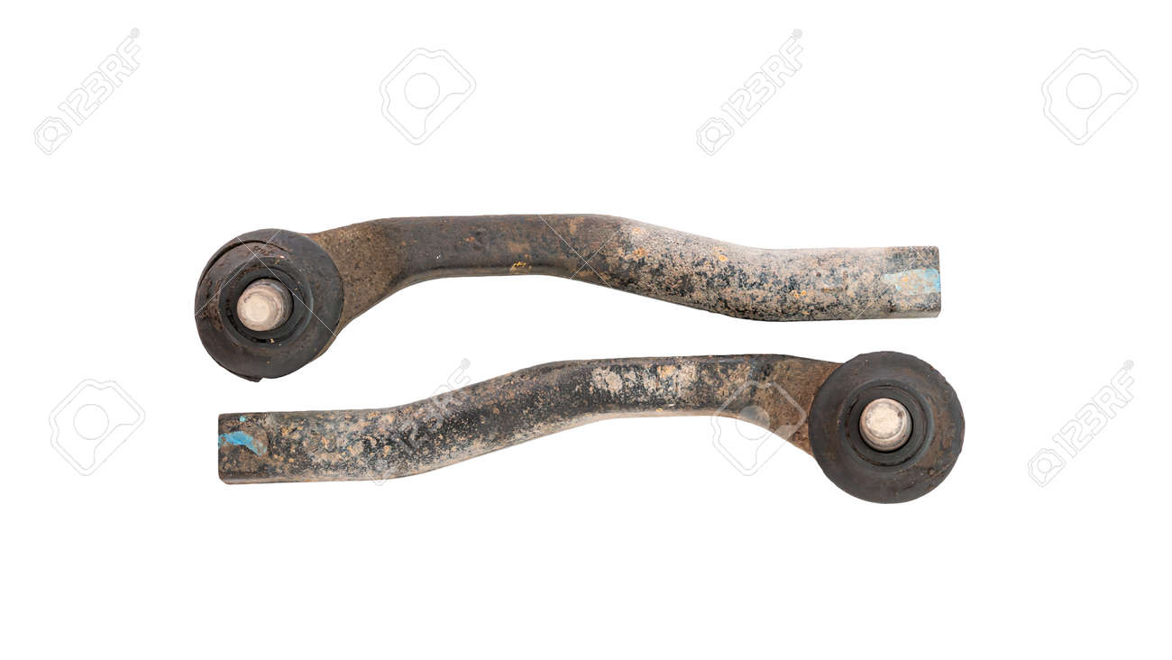 Car spare parts. Tie rod end or ball joint isolated on white background. Automotive, repair, and auto after-sales service concept. - 166001301 Car spare parts. Tie rod end or ball joint isolated on white background. Automotive, repair, and auto after-sales service concept. - 166001301