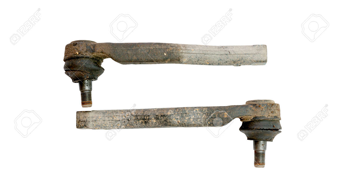 Car spare parts. Tie rod end or ball joint isolated on white background. Automotive, repair, and auto after-sales service concept. - 166001346 Car spare parts. Tie rod end or ball joint isolated on white background. Automotive, repair, and auto after-sales service concept. - 166001346