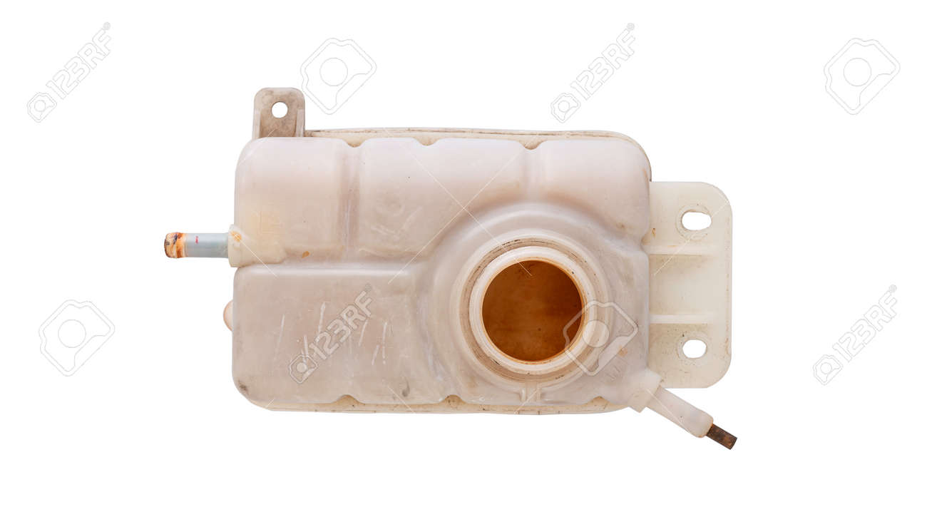 Engine cooling, Car coolant reservoir spare tank isolated white background . - 166001366 Engine cooling, Car coolant reservoir spare tank isolated white background . - 166001366