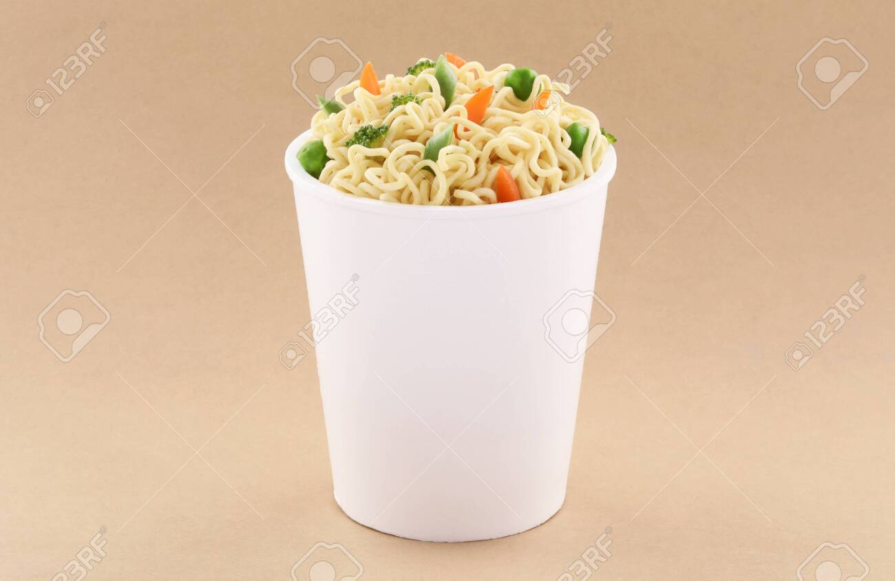 Download Vegetables Noodles Open Cork Cup Mockup Template For Design Uses Isolated On Brown Background Stock Photo Picture And Royalty Free Image Image 134533082
