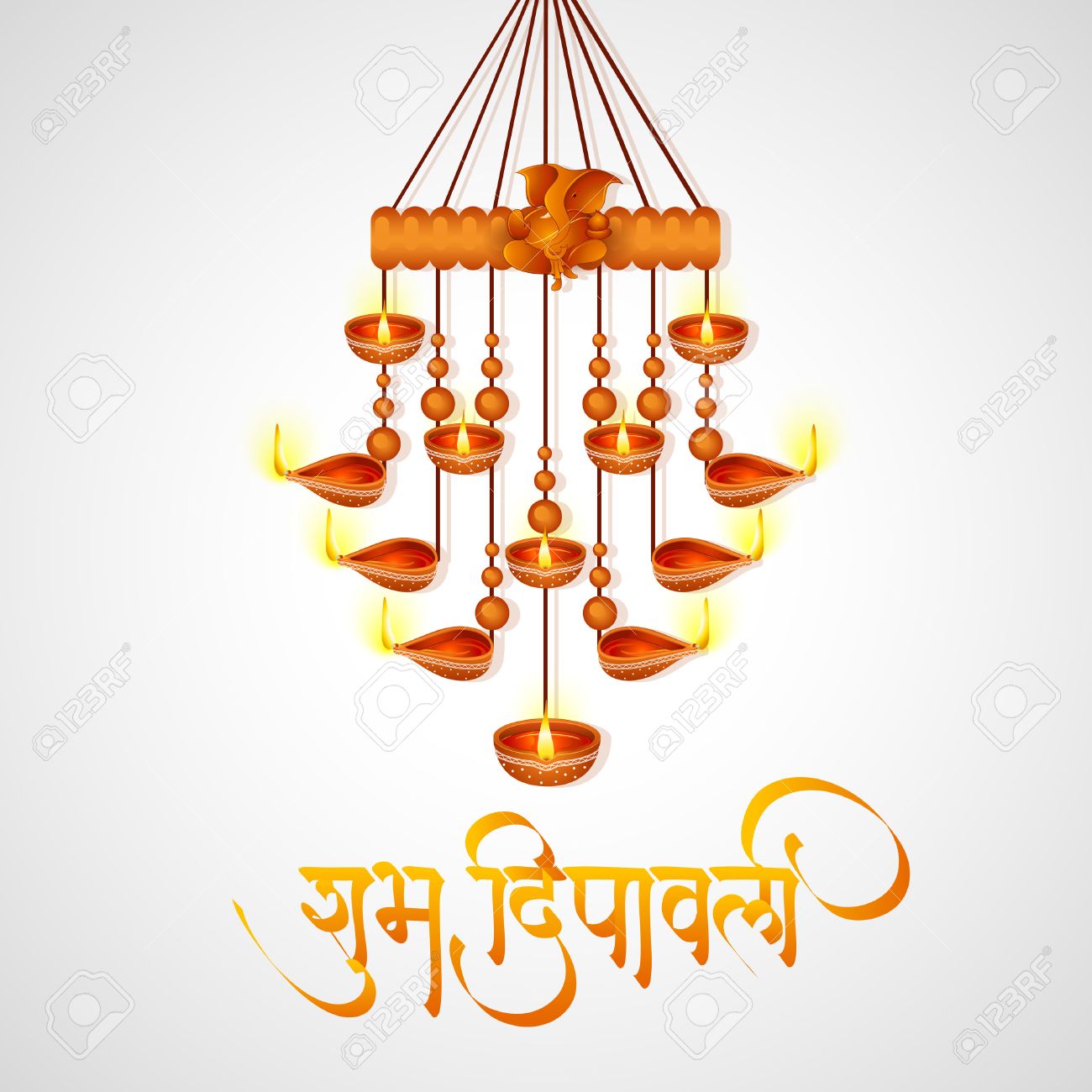 illustration of lord ganesha in hanging diya for happy diwali royalty free cliparts vectors and stock illustration image 22725387 illustration of lord ganesha in hanging diya for happy diwali