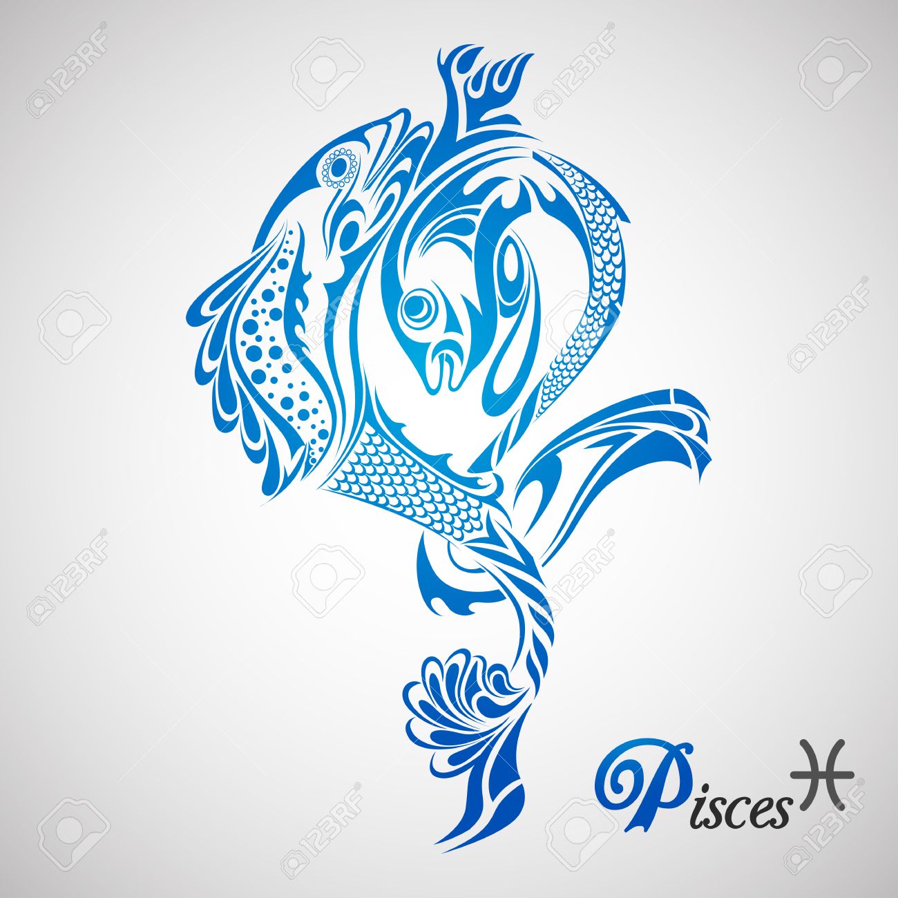 vector illustration of pisces