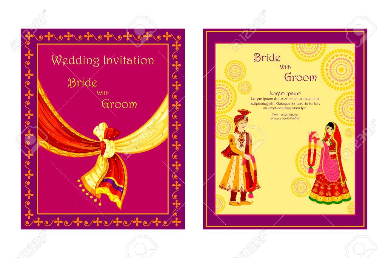 vector illustration of Indian wedding invitation card - 35121838 vector illustration of Indian wedding invitation card - 35121838