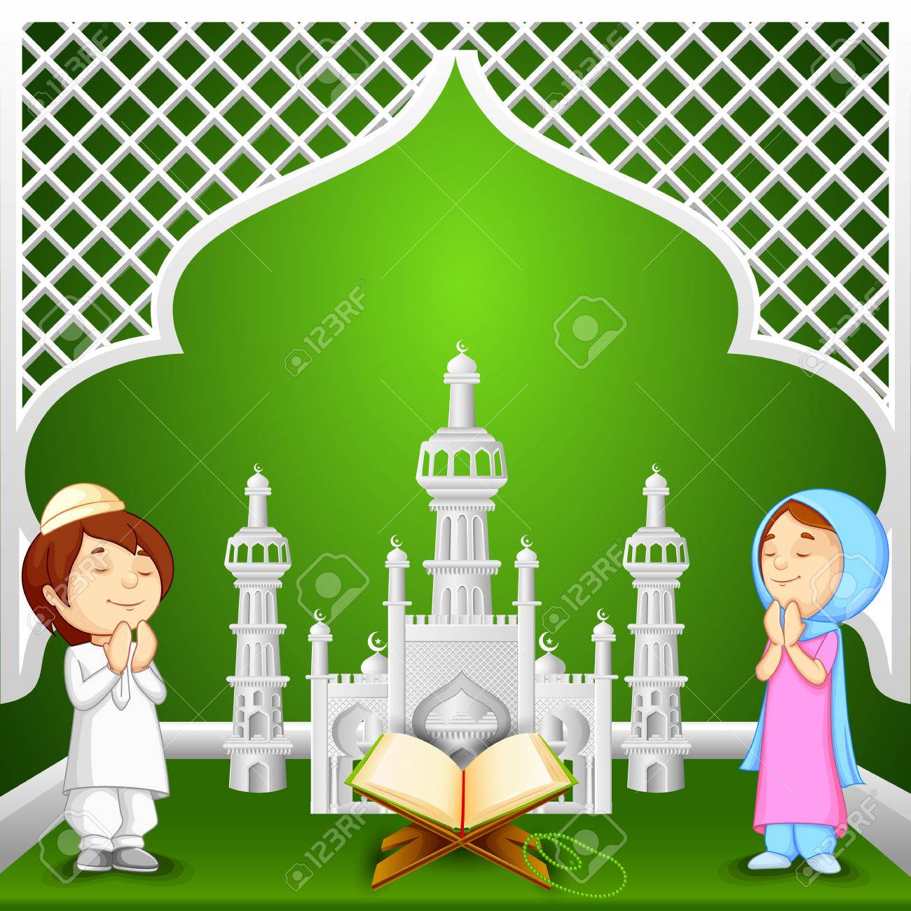 vector illustration of muslim kids offering namaaz for Eid-ul-fitr (Feast of Breaking the Fast) - 42064520 vector illustration of muslim kids offering namaaz for Eid-ul-fitr (Feast of Breaking the Fast) - 42064520