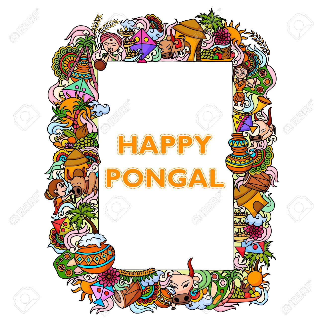 vector illustration of Happy Pongal celebration background - 50263807 vector illustration of Happy Pongal celebration background - 50263807