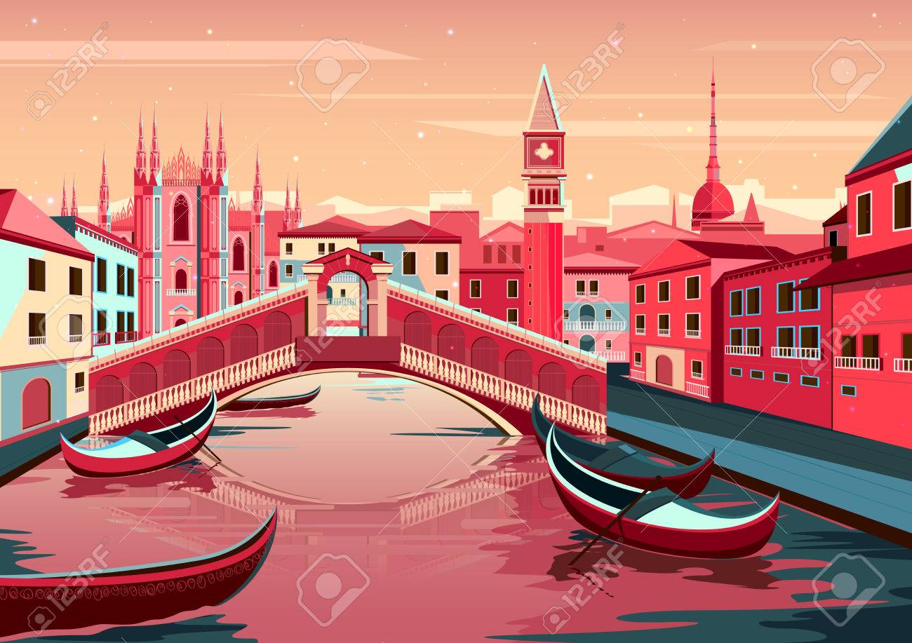 vector illustration of cityscape of Venice, Italy - 52128358 vector illustration of cityscape of Venice, Italy - 52128358
