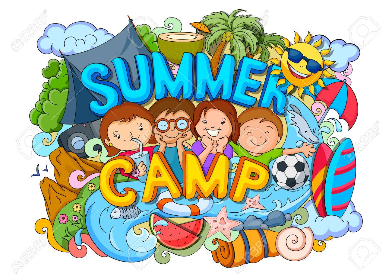 vector illustration of doodle of kids Summer Camp poster - 58409758 vector illustration of doodle of kids Summer Camp poster - 58409758