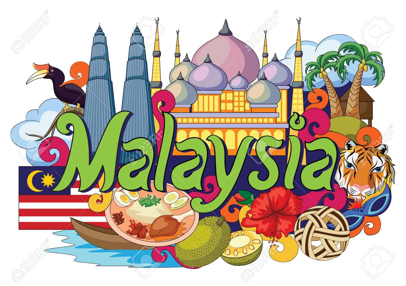 vector illustration of Doodle showing Architecture and Culture of Malaysia - 58409833 vector illustration of Doodle showing Architecture and Culture of Malaysia - 58409833