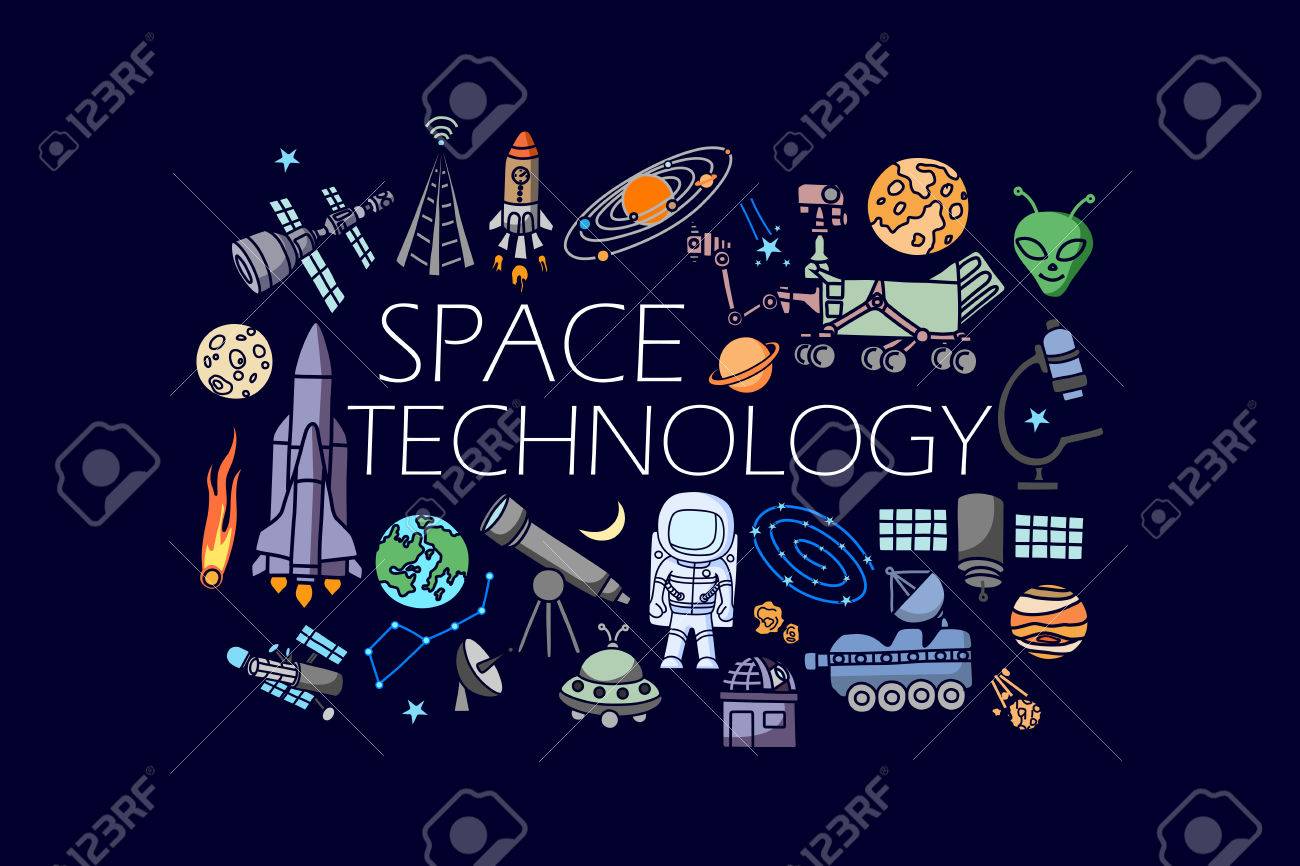vector illustration of flat line art design of Science and space technology concept - 60780977 vector illustration of flat line art design of Science and space technology concept - 60780977