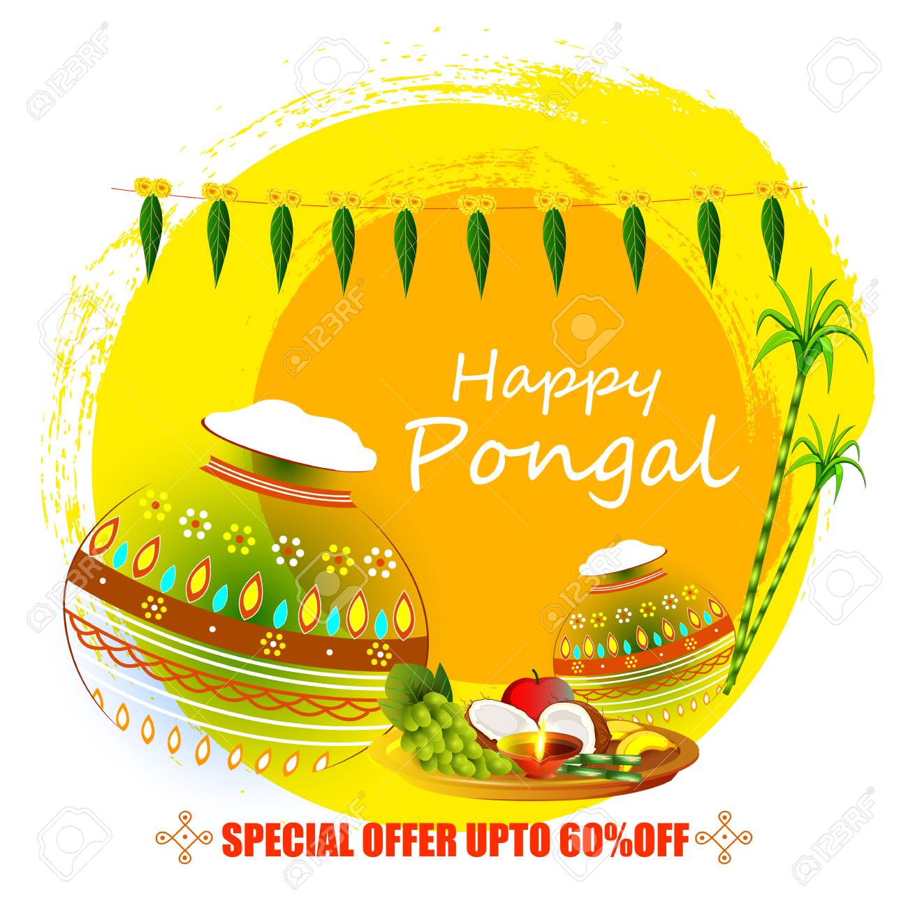vector illustration of Happy Pongal holiday festival celebration background - 90150073 vector illustration of Happy Pongal holiday festival celebration background - 90150073