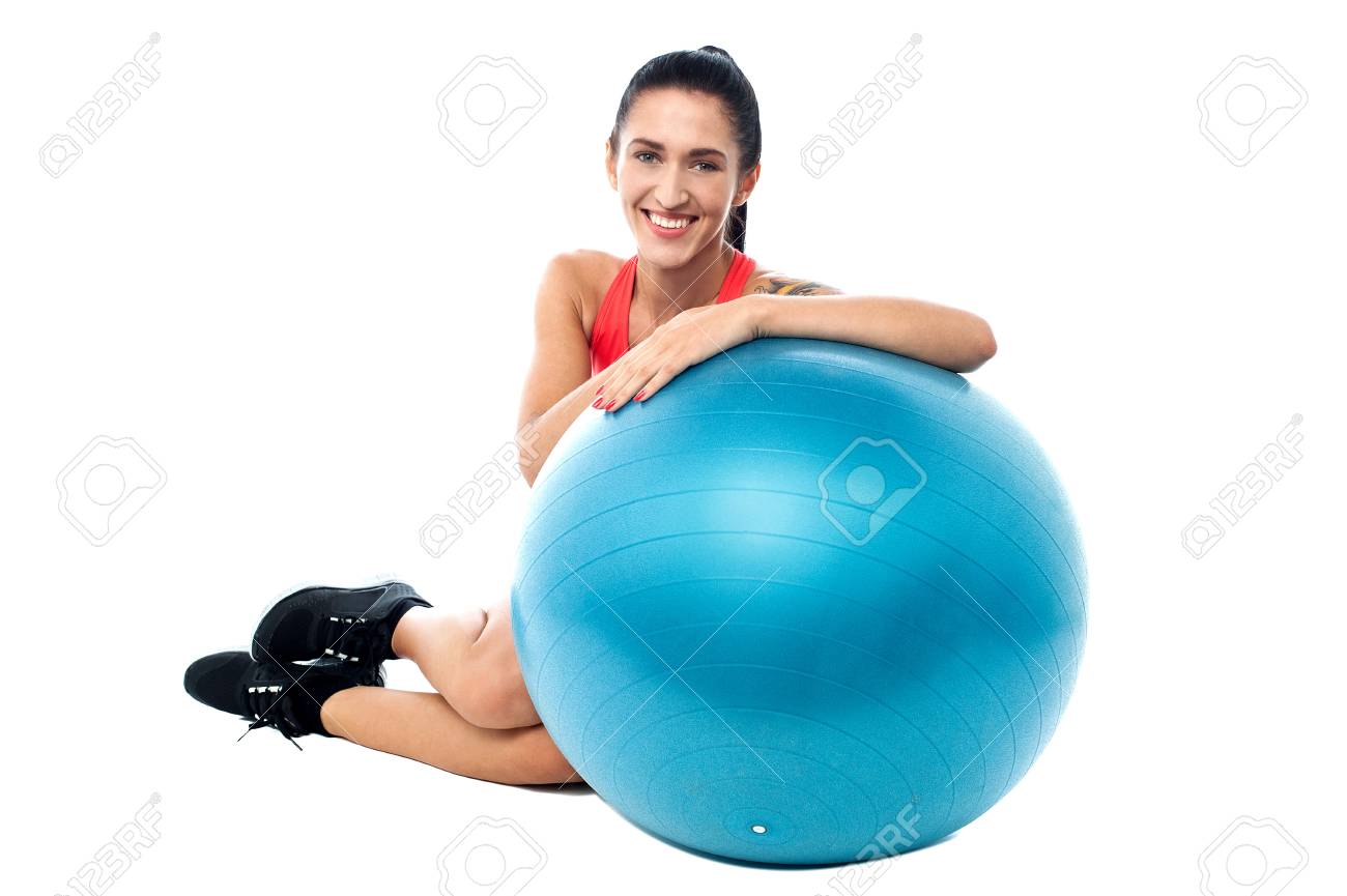 big blue exercise ball